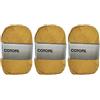 Hanselhome Gomitolo di Cotofil 100% Cotone Perfetto per Il Fai da Te e Il Lavoro a Mano (Colore Senape 100 g, ca.220 Metri Confezione da 3 pz)