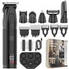 Redrentik Tagliacapelli Multifunzione 6 in 1 — Impermeabile IPX6, Lame Magnetiche Amovibili, Ricarica Type-C e Base, Kit per Taglio di Capelli, Barba, Peli Nasali, Peli Orecchie, Ascelle e Aree Intime