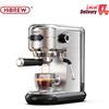HiBREW Caffettiera Cafetera 20 Bar Inox Semi Automatico Super Slim ESE POD e Polvere Espresso Macchina per Cappuccino Acqua Calda H11