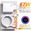 NONE Caricabatterie da muro rapido 6A 67W per Xiaomi 10 11 12 Lite 13 14 15 Redmi Note 11T 12T 13 Pro POCO Turbo Charge con cavo di ricarica USB Type-C