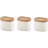 GUZZINI Tierra Set 3 Barattoli S 500ml Plastica Bianco Latte