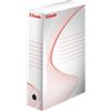 ESSELTE Boxy 80 Scatola Archivio - Dim. 25 x 35 x 8 cm, Per i Documenti F.to A4, Riciclabile al 100 %, Certificato FSC, Confezione da 10 Pezzi, Bianco - 128003