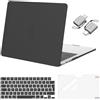MOSISO Custodia Compatibile con MacBook Air 13 Cover M5 M4 M3 M2 2026-2022 A3449 A3240 A3113 A2681,Case per MacBook Air 13,6'' display Liquid Retina&Copritastiera&Pellicola&Tipo C, Grigio Ardesia