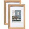 walther design Fiorito EF040ED - Cornice portafoto in legno, 30 x 40 cm, confezione da 2, rovere chiaro