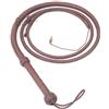 LB's Whip Indiana Jones Style - Frustino in Vera Pelle Bovina, 1,8 m, 8 trecce Marrone Scuro