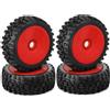 Eurowagens 4PCS 18 RC Ruota Gomma 120MM 112MM Pneumatici 17mm Mozzo Esagonale per Auto
