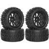 Eurowagens RC Pneumatici 110 Camion Pneumatici E Ruote Telecomando Nero