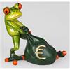 Formano Money - Rana con sacco di denaro, 10 x 11 cm, colore: Verde chiaro