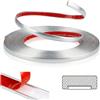 ddckj 4M Modanatura Adesiva per Pareti Argento Bordi Adesivi per Pareti Flessibili per Porte, Finestre, Cornice Adesiva per Specchio, Pareti, Piastrelle (LARG.: 1 cm, SP.: 3 cm)