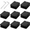 Neoteck Morsetto Vetro 8 Pezzi 10-12mm Acciaio Inossidabile 304 Supporto Vetro Regolabile Forma Quadrata con 2 Chiavi Esagonali per Ringhiera Balaustra Corrimano della Scala -Nero