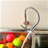 Inchant Girevole da 360 gradi a tubo singolo rubinetto finitura cromata Water Power Kitchen Sink fredda l'acqua del rubinetto Rubinetti singola maniglia Parete
