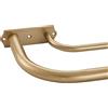 Hosmile Bastoni per tende doppie, 71-122 cm, color oro antico, avvolgenti per finestre doppie, oscuramento della stanza, diametro anteriore 2,5 cm e retro da 1,5 cm
