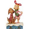 Enesco Dr. Seuss Grinch Di Jim Shore Cindy Lou E Max Con Sciarpe Figurina