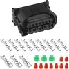 Create idea Set di connettori per fari alogeni per auto a 12 pin, 6925638, compatibile con E60, G30, E63, F20, F30, E87, E90, E92, include teminals & Seals