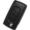 Greacesrio Cover chiave per C1 C2 C3 C4 C5 C6, Cover chiave telecomando a 3 pulsanti, chiave C4, telecomando Berlingo, chiave - 3 pulsanti, CE0523