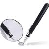 Gyxcelc Specchietto Auto per Ispezione con Manico Telescopico, Specchio Telescopico, Strumento per Geocaching, Attrezzatura per Riparazione, Specchio per Ispezione Retrattile, Diametro 8 cm, Specchio