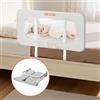 VEVOR Sponda per Letto per Bambini Lunghezza 80 cm, Barriera per Lettino per Neonati con Tubo di Ferro Rinforzato, Tessuto Oxford, Altezza Regolabile 45-67 cm, per Materassi di Spessore 5-30 cm
