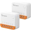 SONOFF MINI R4 2PCS WiFi Smart Switch 2-Way, Interruttore intelligente DIY, modalità relè staccabile, WiFi 2.4G, controllo APP, Funziona con Alexa, Google Home Assistant, controllo remoto eWeLink