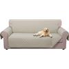 U-NICE HOME Fodera per divano reversibile per cani, impermeabile, per divano, divano, 3 cuscini, colore: beige/beige