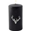 Edzard Set di 3 Spilla per Candele a Forma di Alce, Alluminio nichelato, Altezza 4,5 cm
