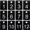Targhette Portachiavi Rettangolari Numerate, in Plastica ABS, Numerate, Con Foro