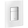 Grohe 38845MF0 Skate Cosmopolitan Piastra di Azionamento WC, Doppio Scarico, Cromo, Vetro Bianco