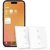 Refoss Interruttore per Tapparelle WiFi con Apple HomeKit, Timer per Tapparelle, Interruttore per Tende con Controllo Percentuale, con Retroilluminazione, Compatibili con Siri, Alexa, Google