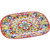 Ad Trend Vassoio Rettangolare Rian in Melamina 43 x 32 Cm H 2 Cm Rosso Blu