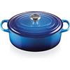 Le Creuset Cocotte ovale Evolution in ghisa vetrificata, diameter 31 cm, Azzurro, 21178312202430