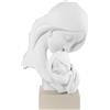 BONGELLI PREZIOSI Figura Scultura Maternità Face Bianca Base Nocciola 34cm Marmorino