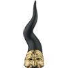BONGELLI PREZIOSI Corno Cornetto Pulcinella Nero Oro 21cm Marmorino