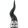 BONGELLI PREZIOSI Corno Cornetto Pulcinella Nero Bianco 21cm Marmorino