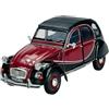 Generisch Modello Auto Compatibile con Citroen 2CV Marrone Rosso Nero Charleston 6 Anatra 1949-1990 ca 1/24 1:24 Metallo Modello Auto Die Cast Nuovo nella Scatola 24009