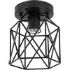 ZHMA Semi-Flush Mount Soffitto Luce, stile Vintage Industriale, Luci industriali, olio Rubbed Finitura Bronzo per Sala Studio Sala Ufficio Decorazione Camera da letto