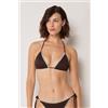Calzedonia Triangolo Costume Bicolor Embroidery Marrone