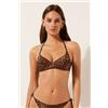 Calzedonia Triangolo Imbottito Costume Wild Animalier Marrone