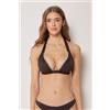 Calzedonia Triangolo Imbottito Costume Bicolor Embroidery Marrone