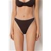 Calzedonia Brasiliana Alta Costume Bicolor Embroidery Marrone