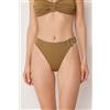 Calzedonia Brasiliana Vita Alta Costume Sophisticated Shine Marrone
