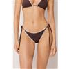 Calzedonia Brasiliana Lacci Costume Bicolor Embroidery Marrone