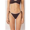 Calzedonia Slip Lacci Costume Bicolor Embroidery Marrone