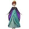 Disney Frozen Hasbro 2 - Bambola Principessa Disney Anna cantante (francese) in vestito di regina - 27 cm