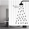 jsysj Tenda da Bagno Antimuffa 180 x 200 cm, Impermeabile e Anti Ruggine con 11 Pezzi Ganci per Casa e Hotel Decorazione del Bagno