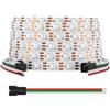 BTF-LIGHTING 5050SMD SK6812 IC RGBW 4 in 1 striscia LED indirizzabile RGB+bianco naturale 4500K DC12V 5M 60LEDs/m bianco PCB Dreamcolor Chasing colore IP65 impermeabile nastro LED per decorazioni fai
