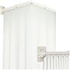 EPROICKS Aste Per Tenda Doccia Angolare Pieghevoli Con Tenda Da 180 Cm, Adatte Per Vasche Da Bagno o Docce, Bastone Tenda a Pressione,Bianco crema