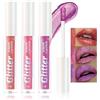 HISUNBEN Lucidalabbra luccicanti, 3 colori, set di rossetti liquidi, olio per labbra, lucentezza sciroppata, durevole, idratante, alta lucentezza, set per labbra