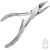 Auxmir Tronchesino Unghie Professionale Tagliaunghie di Precisione in Acciaio Inox Forbicine per Unghie Incarnite Spesse Dure