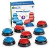 Learning Resources Pulsanti per Quiz di Gruppo, 4 Pulsanti Rossi e 4 Pulsanti Bl