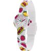 HIP HOP Orologio Solo Tempo Kids Fun, Orologio per Bambini Bianco con Stampa Frutta e Cinturino in Silicone Morbido Resistente all'Acqua HWU1036