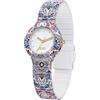 HIP HOP Orologio Solo Tempo Mandala, Orologio Donna Bianco con Stampa Mandala Blu e Rosso e Cinturino in Silicone Morbido Resistente all'Acqua HWU1040